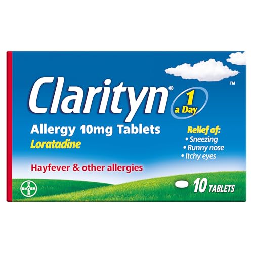 Clarityn Allergy Relief Tablets 10 Pack | Loratadine Antihistamine Tablets | 24 Hour Relief from Hay Fever & Allergy Symptoms