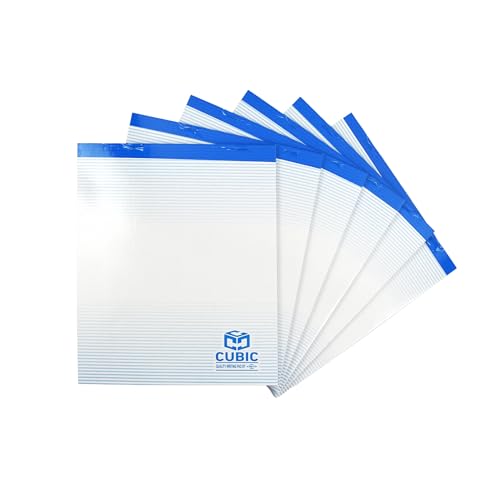 Image of CUBIC Scribbling Pad - Pack of 6 | 1 /6th Size (8.6 inch x 7.2 inch) | Premium Notepad for Office, School & Personal Use | Smooth Writing Paper, Tearable Sheets, Lightweight & Portable for Quick Notes & Sketching