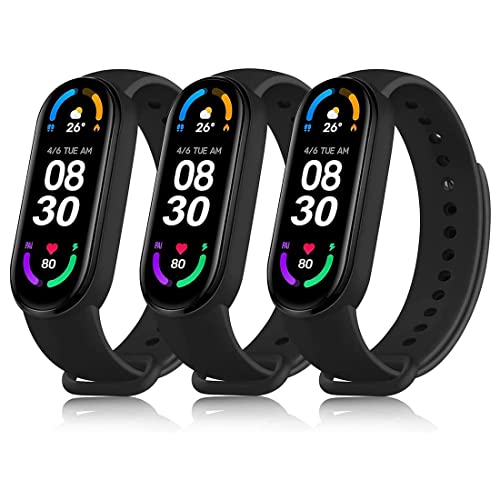 Leelbox 3 Correas de Silicona Repuesto Xiaomi Mi Band 5 / Mi Band 6, Xiaomi Mi band 6, para Xiaomi...