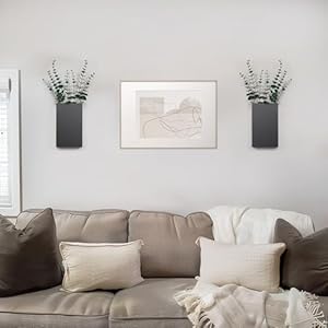 2packmetalwallplantervasesdecorwithartificialeucalyptusmodernfarmhouserustichangingpocketplantersforindoorgreeneryandflowerslivingroombedroomkitchenandstairwaydecoration Urban Country Home Decor 2 pack metal wall planter vases decor with artificial eucalyptus modern farmhouse rustic hanging pocket planters for indoor greenery and flowers living room bedroom kitchen and stairway decoration urban country home decor