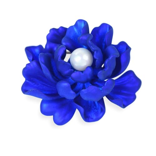 Image of Elegant Crystal Blooming Rose Flower Brooch Lapel Pin Breastpin for Women Birdal Cardigan Hat Scarf Suit Sweater Floral Pins