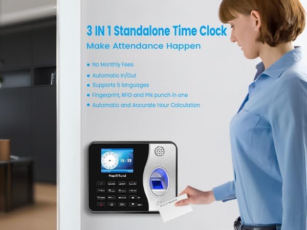 Miniatura 3 de Tarjetas RFID compatibles con reloj de tiempo TC1 TC2 MB1 MB2 Insignias finas de proximidad RFID para empleados HapAttend H1 H2 H3 relojes de