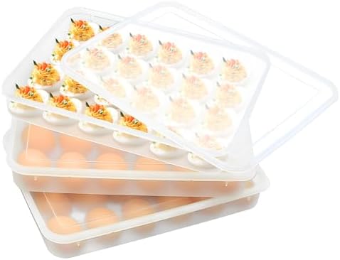 2-Layer Deviled Egg Containers With Lid, 36 Slots Deviled Egg Tray Carrier With Handle And Deviled Egg Injector Piping Tool, Portable Egg Storage - View #12