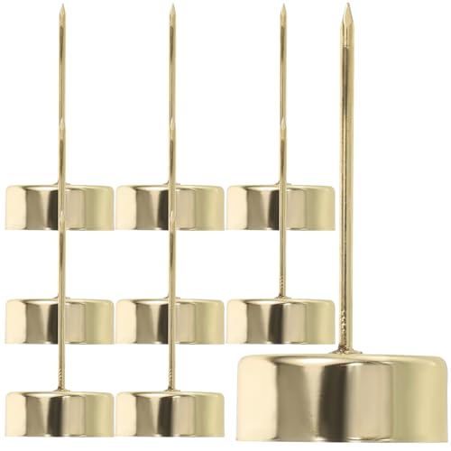 NUOBESTY Set 12 Pezzi Portacandele Natalizi in Metallo Conici Dorati da 42 CM Inserti a Punta da 7 CM per Decorazioni Albero di Natale Centrotavola e Feste