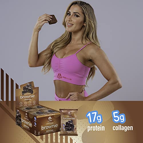 Prime Bites Protein Brownie From Ap Sports Regimen | 16-17G Protein | 5G Collagen | Delicious Guilt-Free Snack | 12 Bars Per Box (Chocolate Fudge) #TOP3