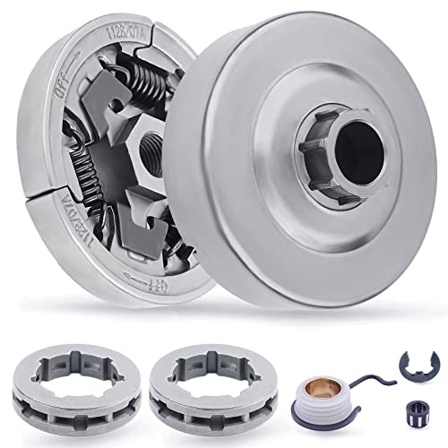 ADEFOL Kettenrad & Kupplung Kit für STIHL MS362 MS361 MS441 MS440 MS460 044 046 Motorsäge, Kupplung + Kettenrad+ 3/8 Ritzel + Schneckengetriebe + Nadellager + E-Clip Ersatzteile 7 in 1 Cover