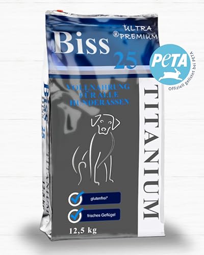 Biss25 Titanium (12,5 kg) | glutenfrei | Premium Trockenfutter | für empfindliche Hunde Aller Altersgruppen