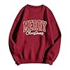 BmDSGC Women Merry Christmas Jumpers Hohoho Funny Gnome Graphic Print Sweatshirt Crew Neck Long Sleeve Dwarfs Xmas Pullover Tops Blouse His And Hers Christmas Jumper Casual Holiday Sweaters (Red,L) #1
