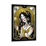 1 ZNHSzzQ Carte de l\'impératrice, figurine avec éléments dorés, magnifique poster peint sur toile pour salon, chambre à coucher, 30 x 45 cm, style cadre