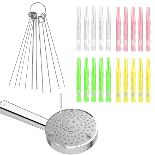 Image of 30pcs Shower Head Cleaner Tools, Shower Head Cleaning Brushes Multi-Sized Showerhead Unclogger Cleaner Picks Anti-Clogging for Bathroom Small Hole Tiny Nozzle Gaps Slot