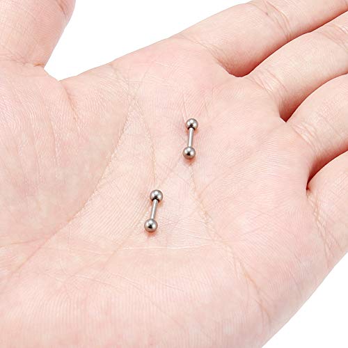 SCERRING 2PCS 16G G23 Titanium Helix Daith Cartilage Tragus Earrings Barbell Rings Stud Body Piercing Jewelry 6mm 8mm4