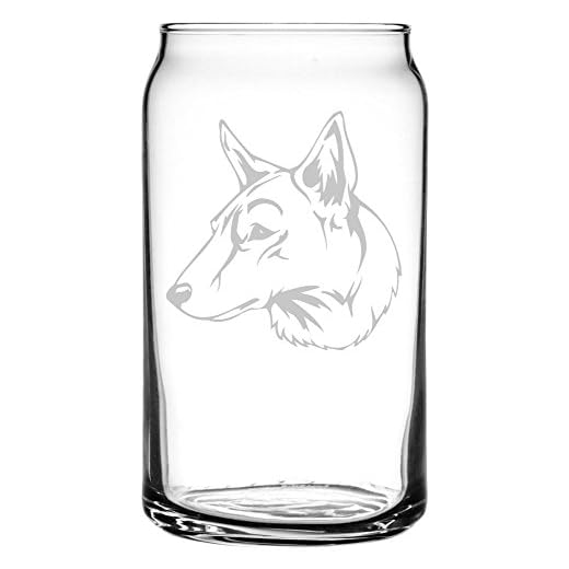 Saarloos Wolfdog Dog Personalized Custom Etched All Purpose 16oz Can Glass