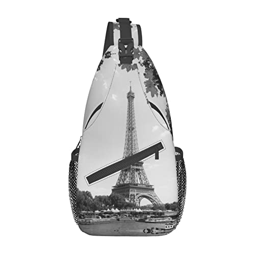 Sac à dos à bandoulière ergonomique Tour Eiffel : sac de randonnée compact de taille unique