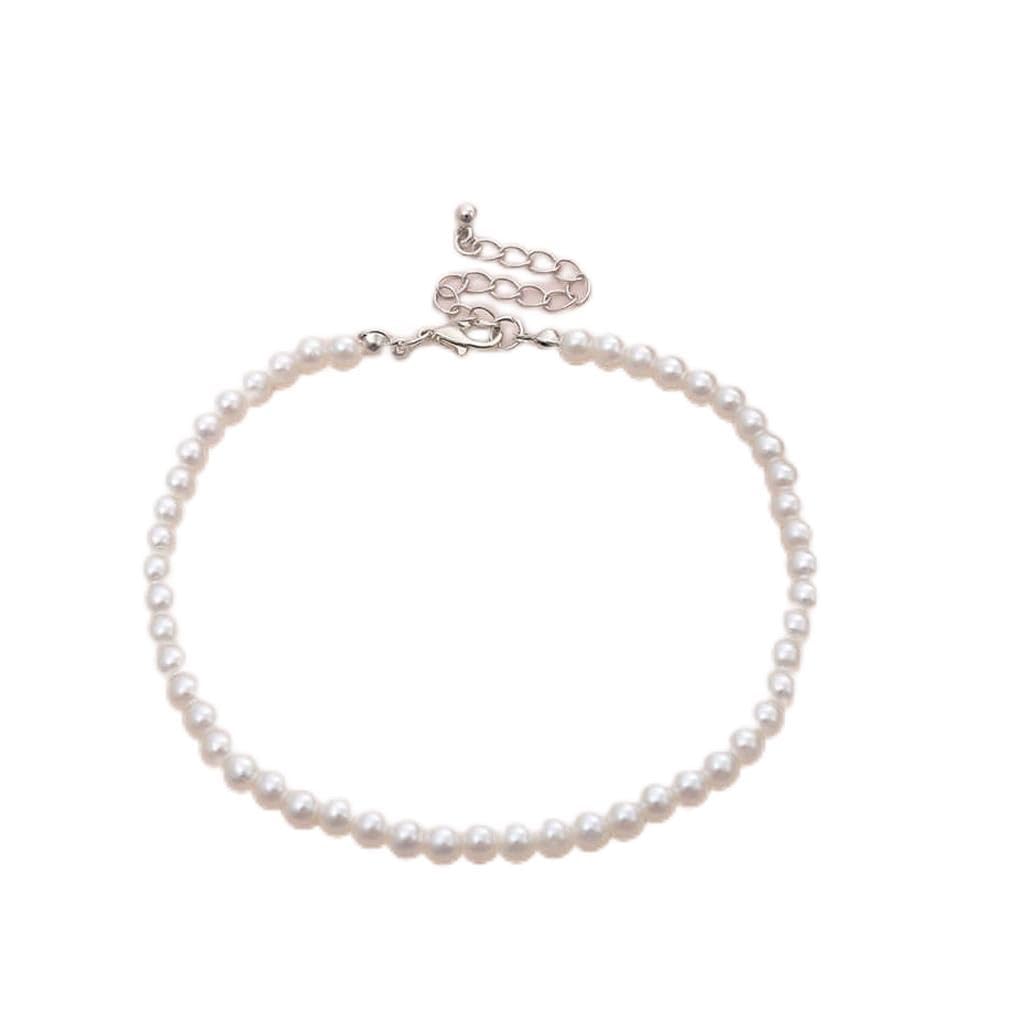 Finta perla anatra per le donne Bracciale estivo da spiaggia sul piede osseo Bracciale Gioielli