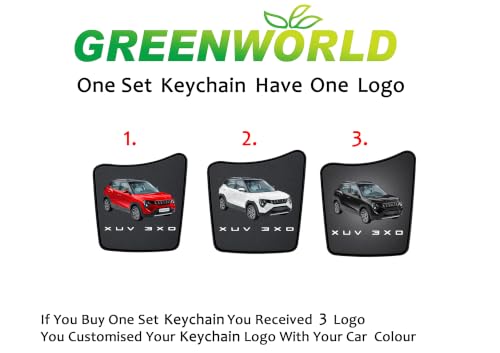 Image of Greenworld Scratch proof Fob Key Heavy Duty Keychain Compatible With New Mahin-dra Scorpio /bolero /xuv700 /xuv300 /3xo with new mahin-dra logo