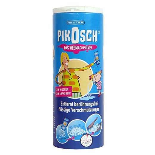 PIKOSCH - El polvo limpiador definitivo, 235g súper absorbentes unen líquidos y olores como vómito, orina, heces, Sangre y agua - para su familia - alto poder de succión