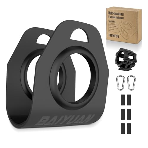 Home Gym Clips Convert Dumbbells to Barbell Turn Bars into Landmines T-Bar Row with Any Grip Hook Dumbbells on Dip Belts Versatile Weightlifting Accessory for Olympic (1 Pcs)