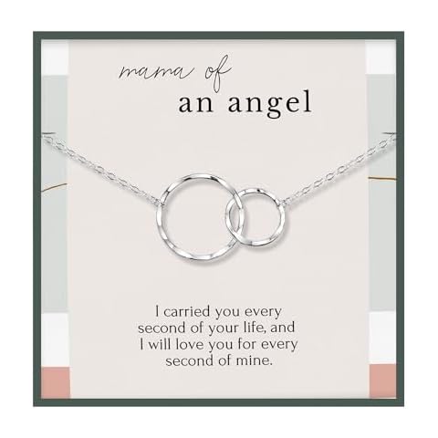 HOPE LOVE SHINE Miscarriage Memorial Necklace - Sympathy Jewelry for Mothers, Infant Loss, Stillborn, Angel Baby, Pregnancy Loss Keepsake, Interlocking Circles Bereavement Gift Cover