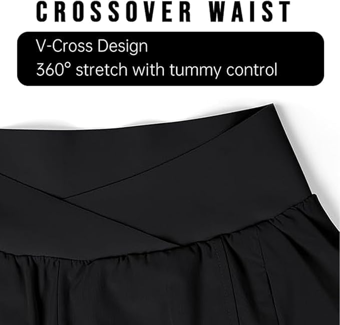 Women's High Waisted Athletic Shorts - Comfortable Running Gym Shorts with Zipper Pockets for Workouts - Image 6