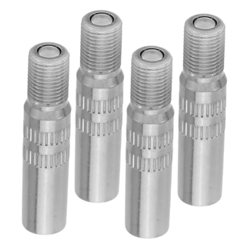 WHAMVOX 4 piezas Extensiones de Válvula Metálicas para Neumáticos de Adaptadores Resistentes para Inflado Fácil Coche Bici y Moto
