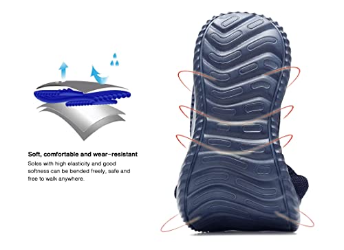 Image of Wrezatro Men's Slip on Walking Shoes Ultra Light Breathable Non Slip Running Shoes Casual Fashion Sneakers Mesh Workout Sports