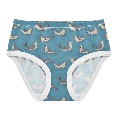 Little Girl Underwear Toddler Panties Kids Undies Seals Soft Cotton Briefs 2T-8Y