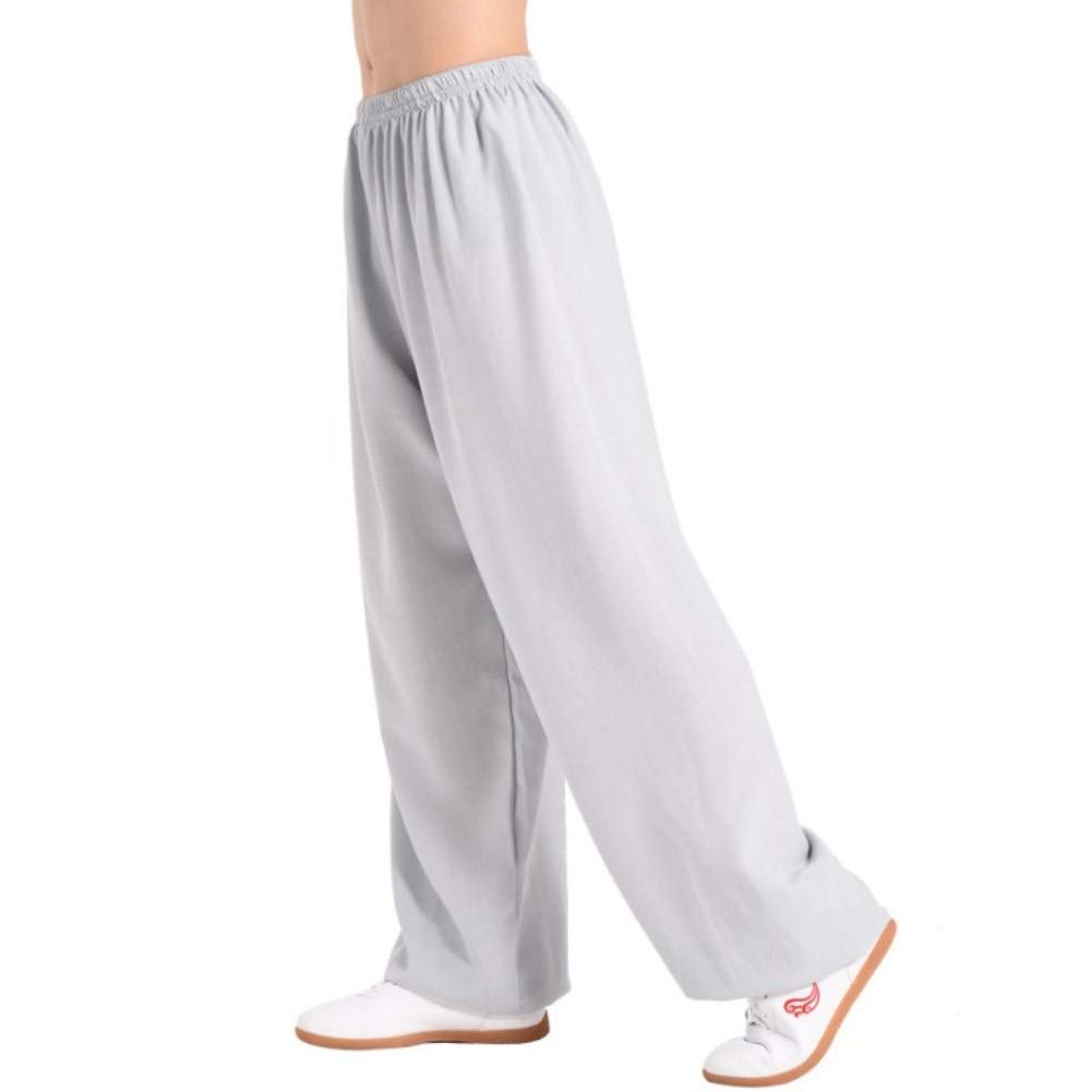Men's Women Martial Arts Pants Kung Fu Bamboo Cotton Linen Trousers Tai Chi Pants