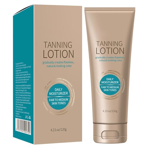 Selbstbräuner-Milch für Gesicht und Körper, Selbstbräuner Feuchtigkeit eine einheitliche Bräune Selbstbräunungsmilch, fleckenfreie Bräune, Natural Bronzer Milch (120g)