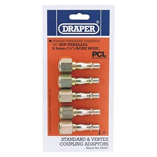 Image of Draper 55061 PCL Coupling Screw Adaptor, 1 /4 inch Female Thread, Pack of 5