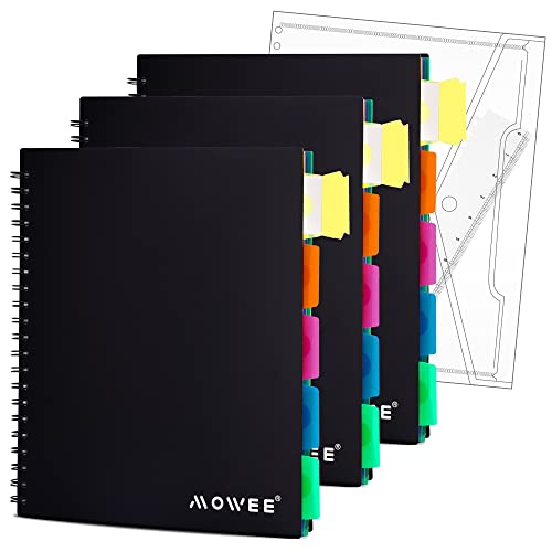Image of 5-Subject Spiral Notebook, College Ruled, with Pocket & Tab Dividers