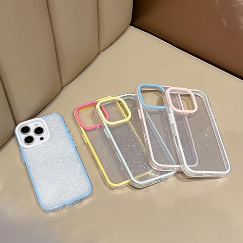 Coque transparente à paillettes iPhone 13 Pro bleu antichoc - 6