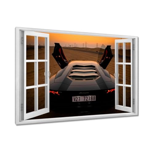 Toile voiture de sport 90 x 60 cm impression haute définition grand format