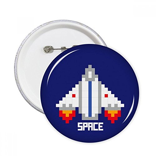 Badge Univers Pixel Space Ship Take Off lot de 5 boutons pour cadeau geek