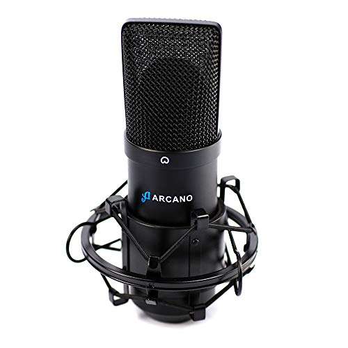 Microfone condensador USB com fio Arcano AM-BLACK-1