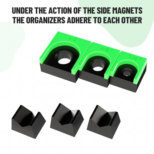 Image of Ratchet Organizer Kit-3 Pack Set with Strong Magnets (Green /Black)