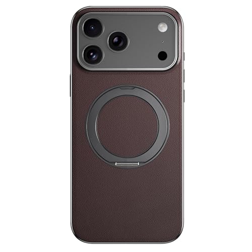 Coque iPhone 17 Pro marron en cuir idéale pour le bureau et les déplacements
