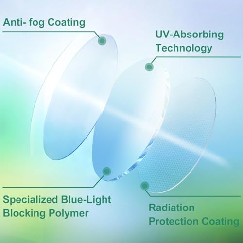 Image of VISOONE Lightweight Progressive Multifocal Anti-Fog Reading Glasses TR90 with Blue Light Blocking Stylish Women Men RANE