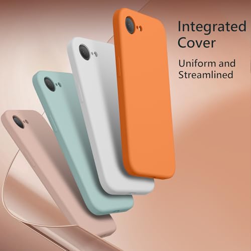 Image of FireNova Magnetic for iPhone 17e Case /iPhone 16e Case, Compatible with MagSafe, [Silicone Camera Protection] Microfiber Lining Phone Case, 6.1 inch, Orange