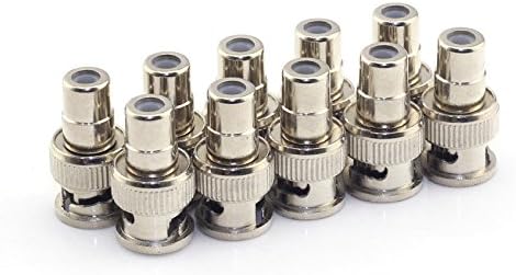 10 Pack Adaptador RCA Hembra a BNC Macho para Video CCTV