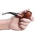 Joyoldelf Tobacco Smoking Pipe with Foldable Pipe Stand Holder, Pipe Screens, Pipe Bits and Pipe Cleaning Tool with Gift Box (Rosewood Smoke Pipe)