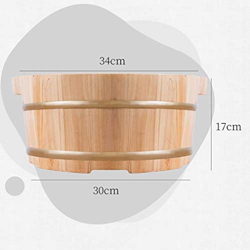Bañera de madera para pedicure y spa de pies artesanal miniatura 2