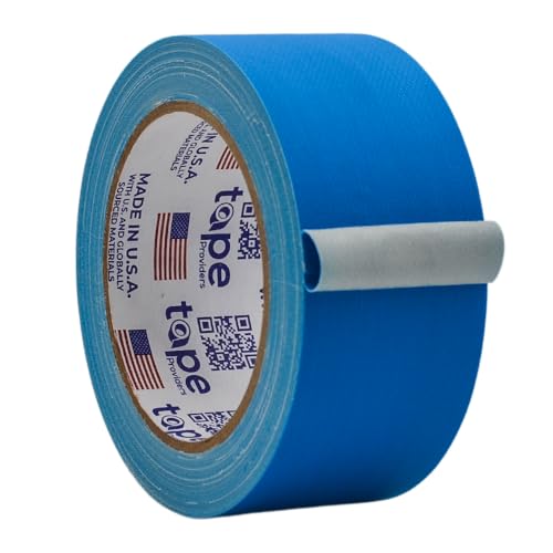 Image of WOD GTC12 Gaffer Tape, Light Blue Low Gloss Finish Film, 2 inch x 60 ft. (Pack of 24) Residue Free, Non Reflective Cloth Fabric, Secure Cords, Water Resistant, Photography, Filming Backdrop