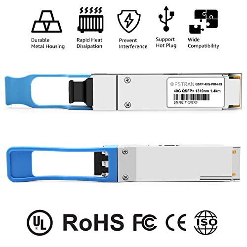 Image of 40GBASE-PIR4 QSFP+ Optical Transceiver Module Compatible with Cisco QSFP-40G-PLRL4 40G PLRL4 1310nm 1.4km DDM MPO-12 /APC SMF