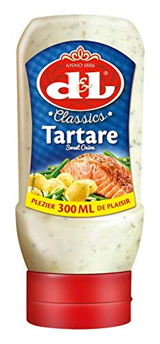 D&L Gourmet Belga - Salsa Tartare en botella exprimida, 4 unidades (4 x 300 ml)