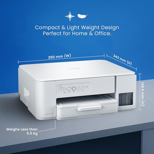 Image of Brother DCP-T436W (New Launch) WiFi Multifunction Print Scan Copy Ink Tank Color Printer Best for Home, 27 /11 PPM BK /CL, Print Upto 7.5 K Pages in Black & 5 K in Color Each for(CMY),Free Installation