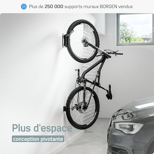 Support vélo vertical pivotant pour optimiser le rangement en appartement - 3