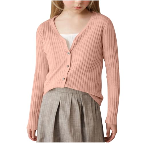 Girls Cardigan Sweaters 10-12 Fall Lightweight Soft Button Down Cable Knit Sweater Coat Casual Long Sleeve Cardigans3