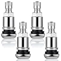 4 Stück Metallventile für Alufelgen,11,3 mm Autoreifen Ventil,Universal Felgenventile,Silber Reifenventil Metall Car Tyre Valve,Robust Langlebig Hochwertige Ventile Geeignet für Auto,Motorrad,Fahrrad