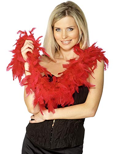 Smiffys Boa, 50g, Rot, Feder, 150cm Halloween