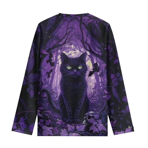 Image of Girls Long Sleeve Shirts Casual Crewneck Soft T-shirts for Girls 3-16 Years Old